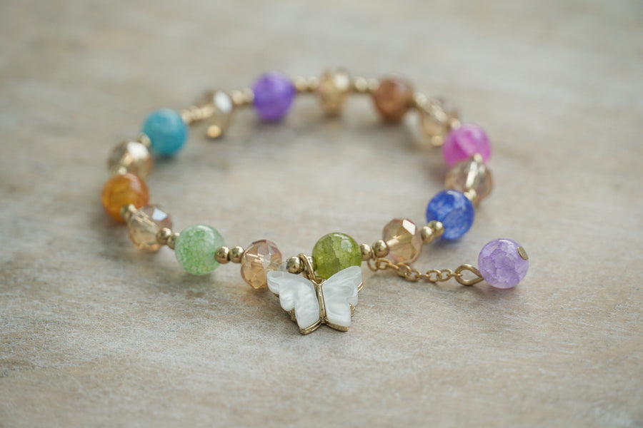 Radiant Harmony Butterfly Charm Bracelet