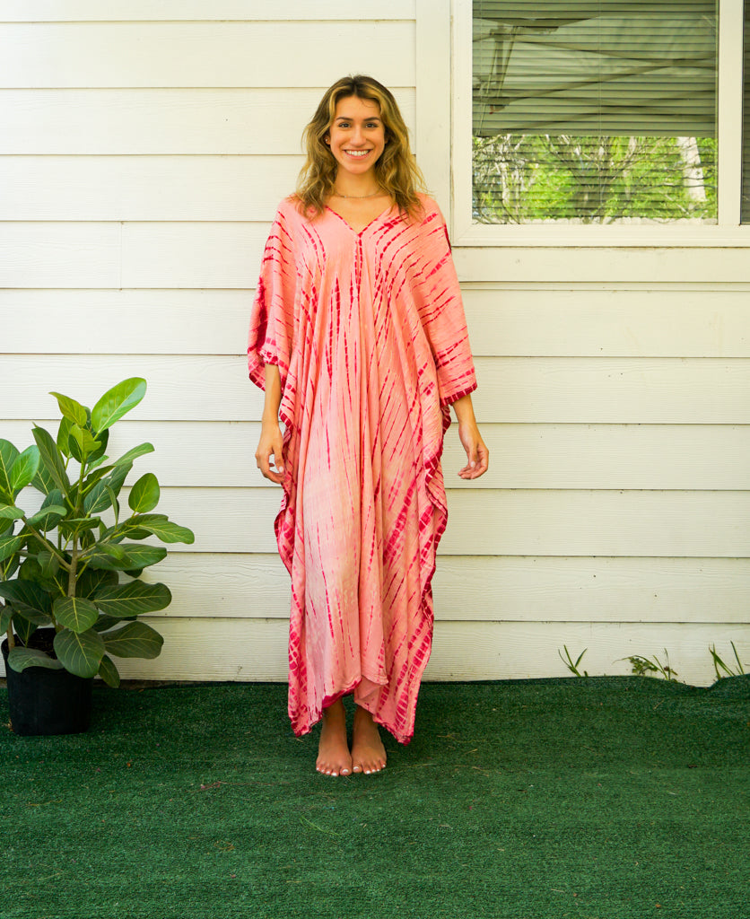 S3558- Shibori Tie Dye Kaftan