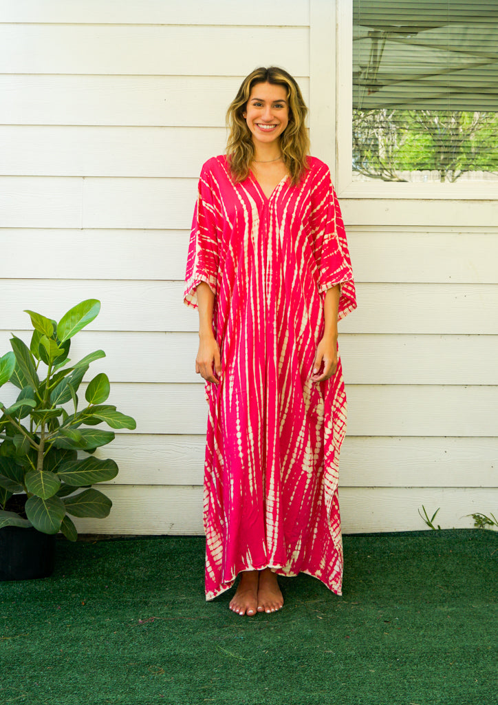 S3565- Shibori Tie Dye Kaftan