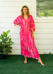 S3565- Shibori Tie Dye Kaftan