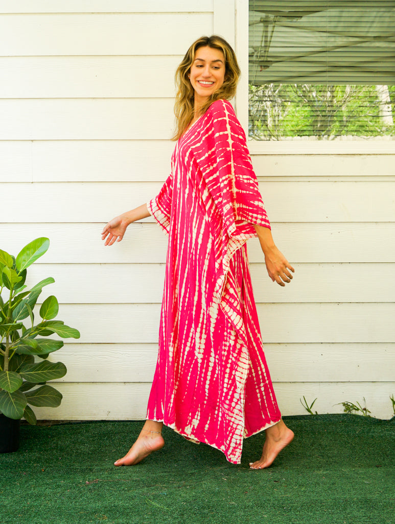 S3565- Shibori Tie Dye Kaftan