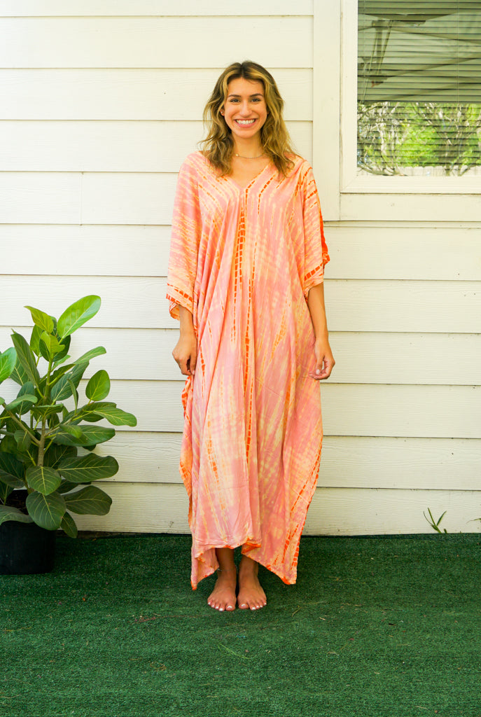 S3573- Shibori Tie Dye Kaftan