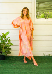 S3573- Shibori Tie Dye Kaftan