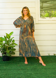 S3582- Shibori Tie Dye Kaftan