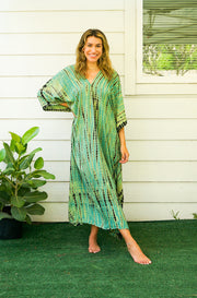 S3589- Shibori Tie Dye Kaftan