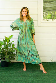 S3589- Shibori Tie Dye Kaftan