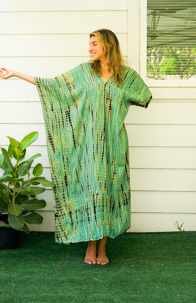 S3589- Shibori Tie Dye Kaftan