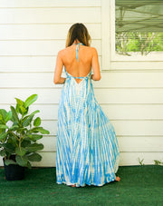 D3- Shibori Hand Dyed Goddess Boho Maxi Dress