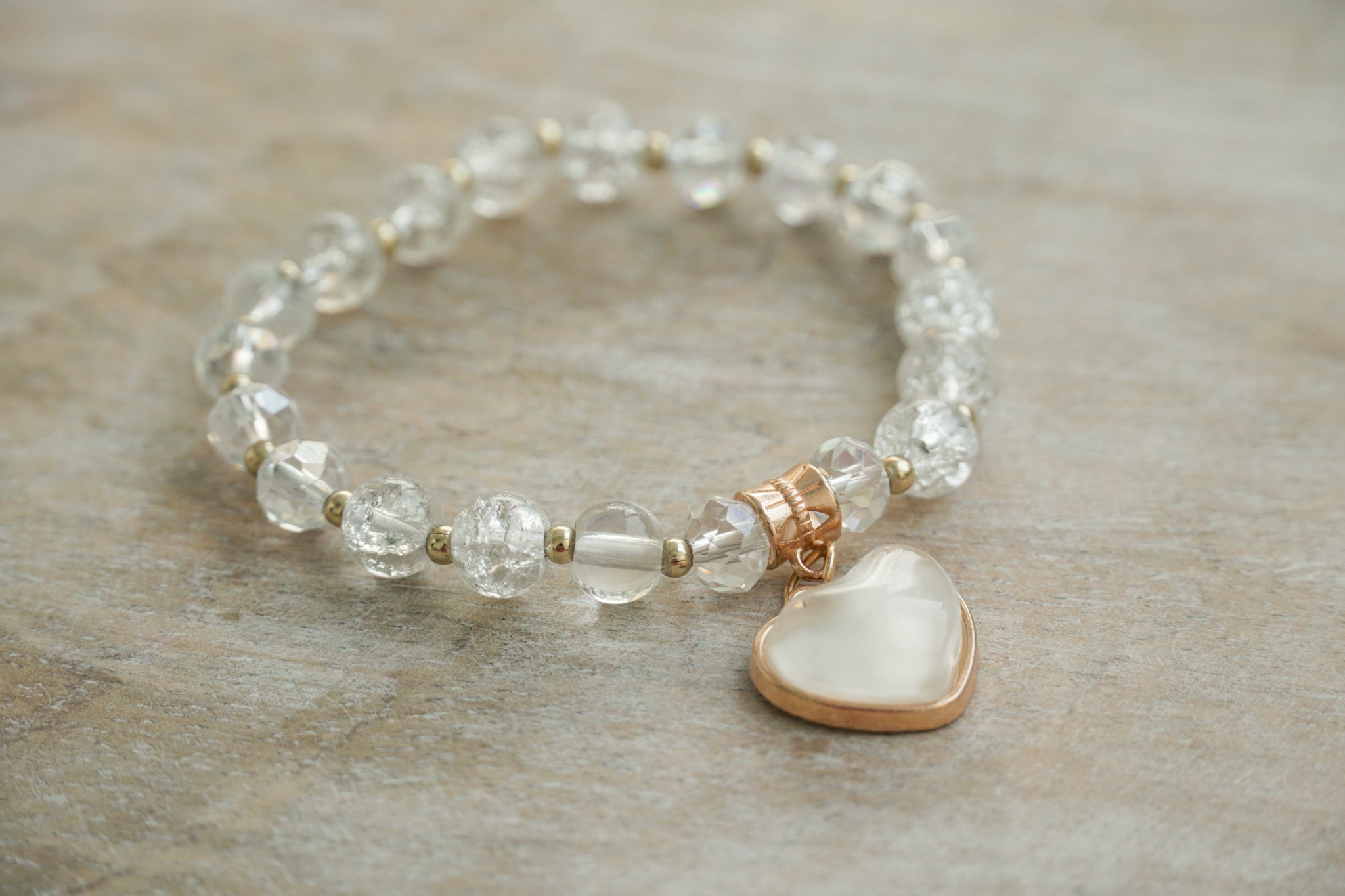 Crystal Clarity Heart Bracelet