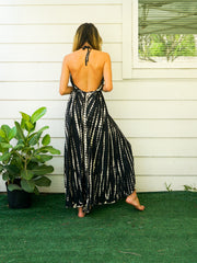 D2- Shibori Hand Dyed Goddess Boho Maxi Dress