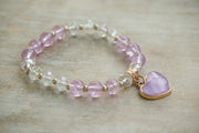 Amethyst Heart Bracelet