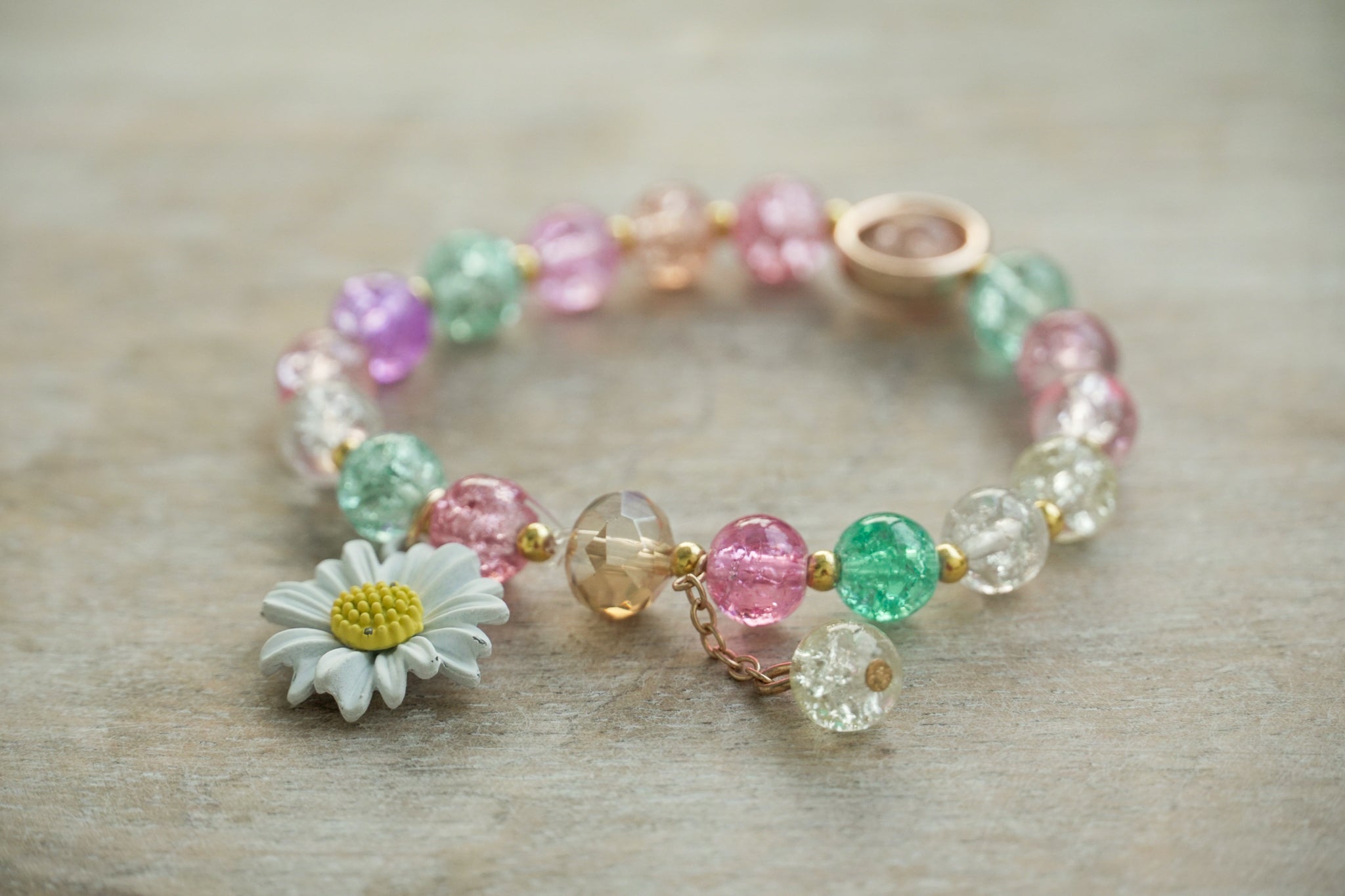 Pastel Bloom Daisy Bracelet