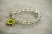 Golden Daisy Charm Bracelet