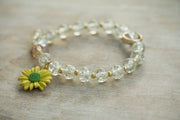 Golden Daisy Charm Bracelet