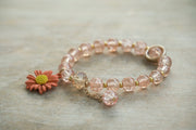 Peach Blossom Charm Bracelet