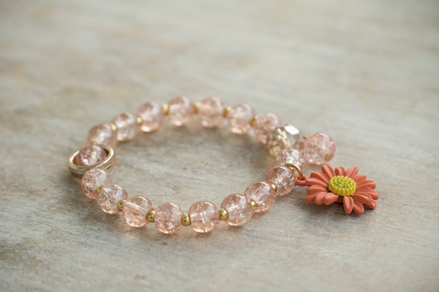 Peach Blossom Charm Bracelet