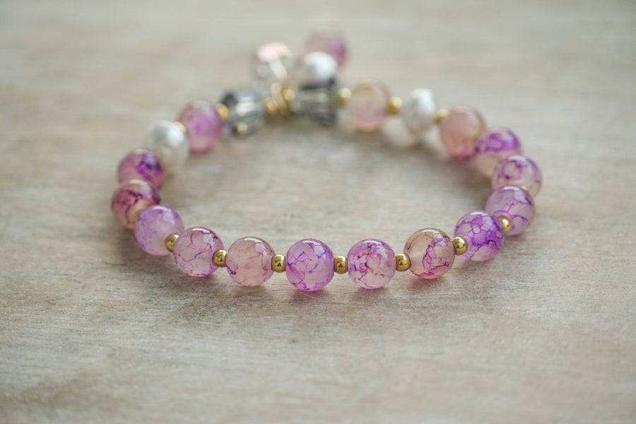 Amethyst Vein Crystal Bracelet