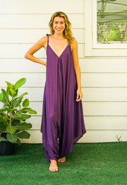 Purple Boho Jumpsuit Rompers Pants