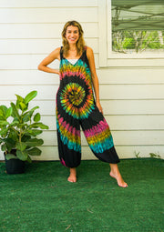 J51- Hand Dyed  Hippie Racerback Jumpsuit Romper