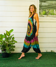 J51- Hand Dyed  Hippie Racerback Jumpsuit Romper