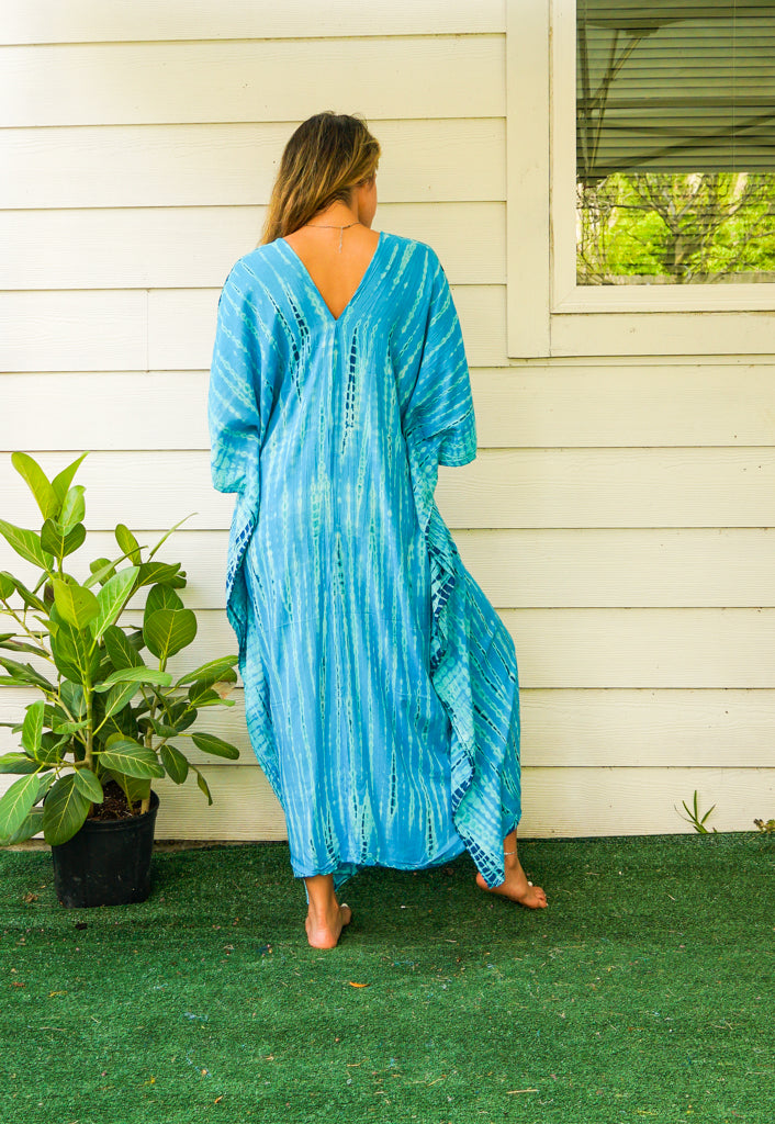 S4106- Shibori Tie Dye Kaftan