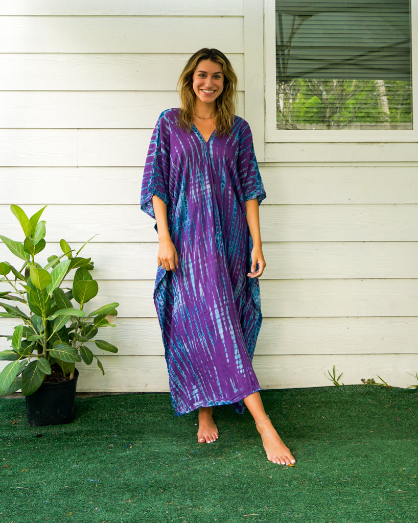 S4131- Shibori Tie Dye Kaftan