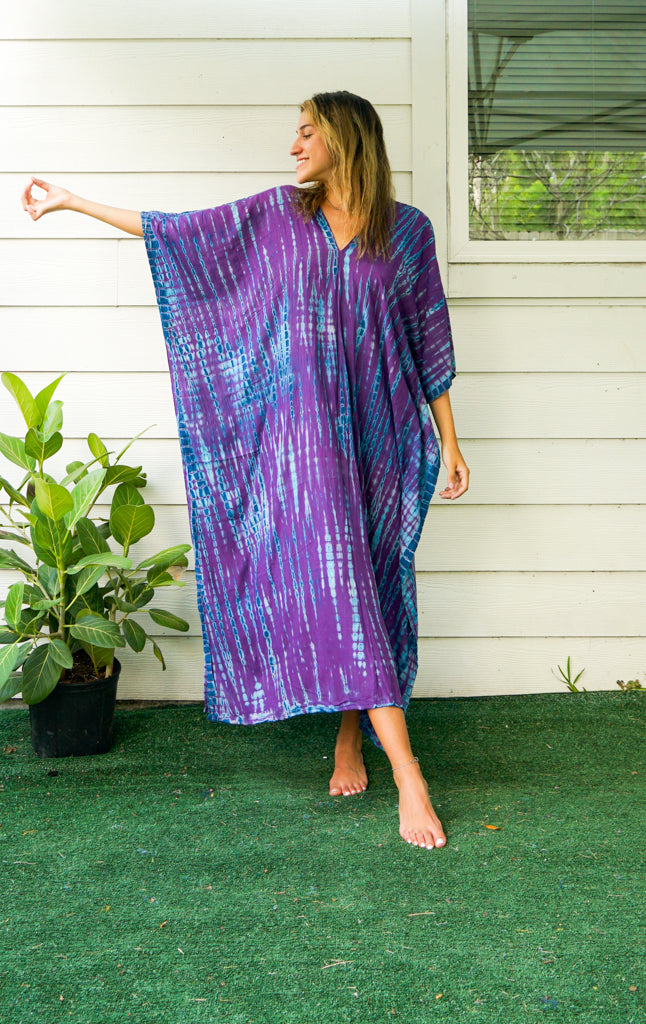 S4131- Shibori Tie Dye Kaftan