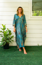 S4135- Shibori Tie Dye Kaftan