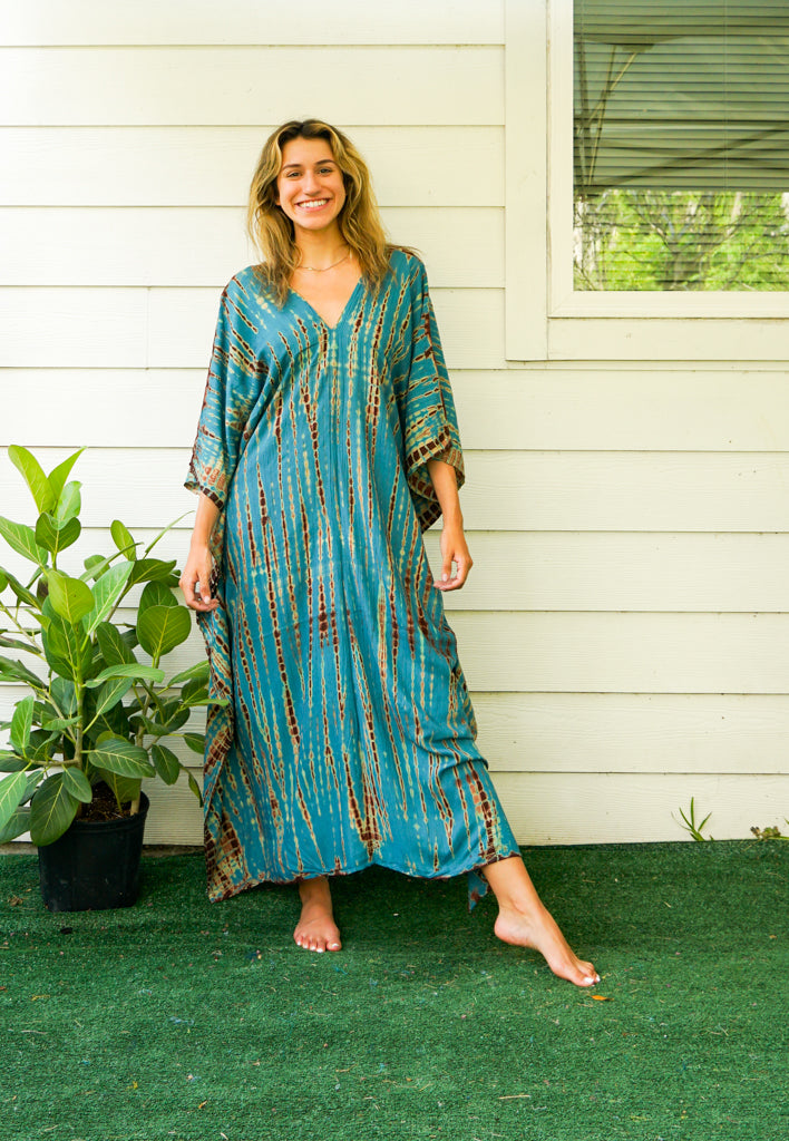 S4135- Shibori Tie Dye Kaftan