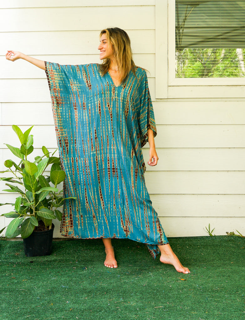 S4135- Shibori Tie Dye Kaftan