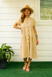 Organic Cotton Tiered Maxi Dress