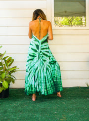 D7- Shibori Hand Dyed Goddess Boho Maxi Dress