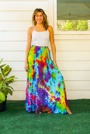 K4557- Hand Dyed Tiered Maxi Hippie Skirt