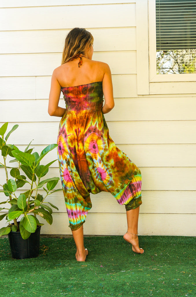 H5578- Hand Dyed Harem Jumpsuit