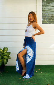 Shibori Sky Palazzo Wrap Pants