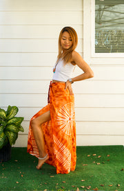 Sunkissed Swirl Palazzo Wrap Pants