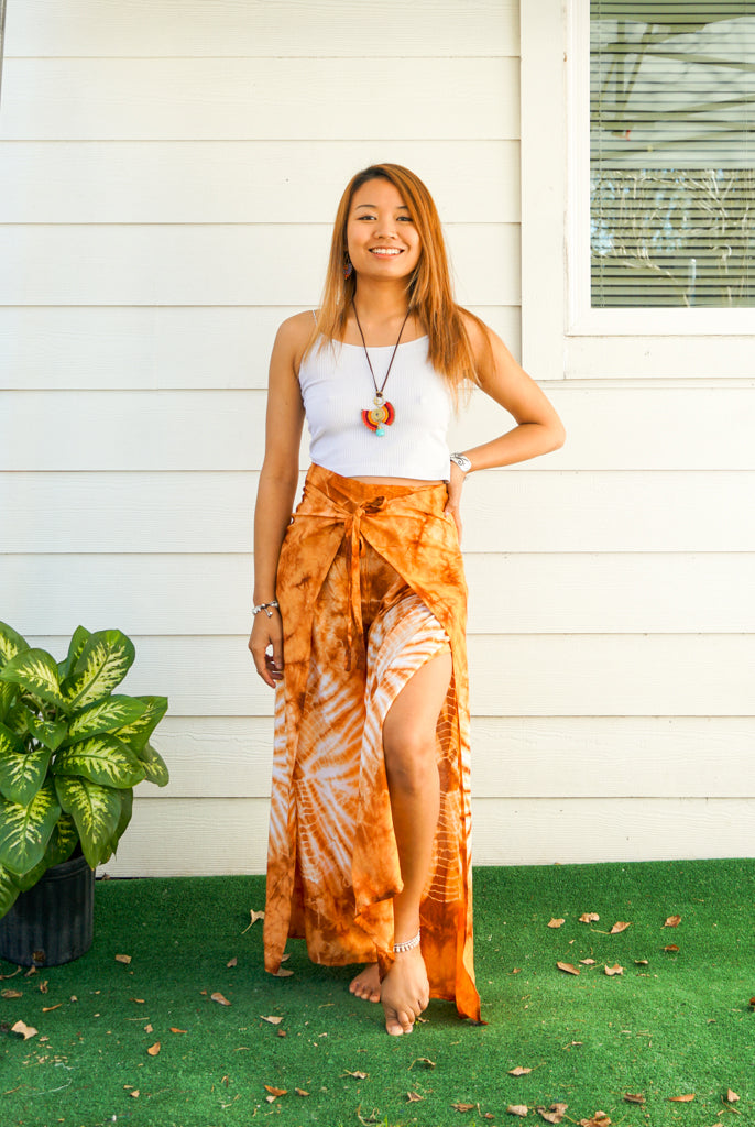 Saffron Sun Palazzo Wrap Pants