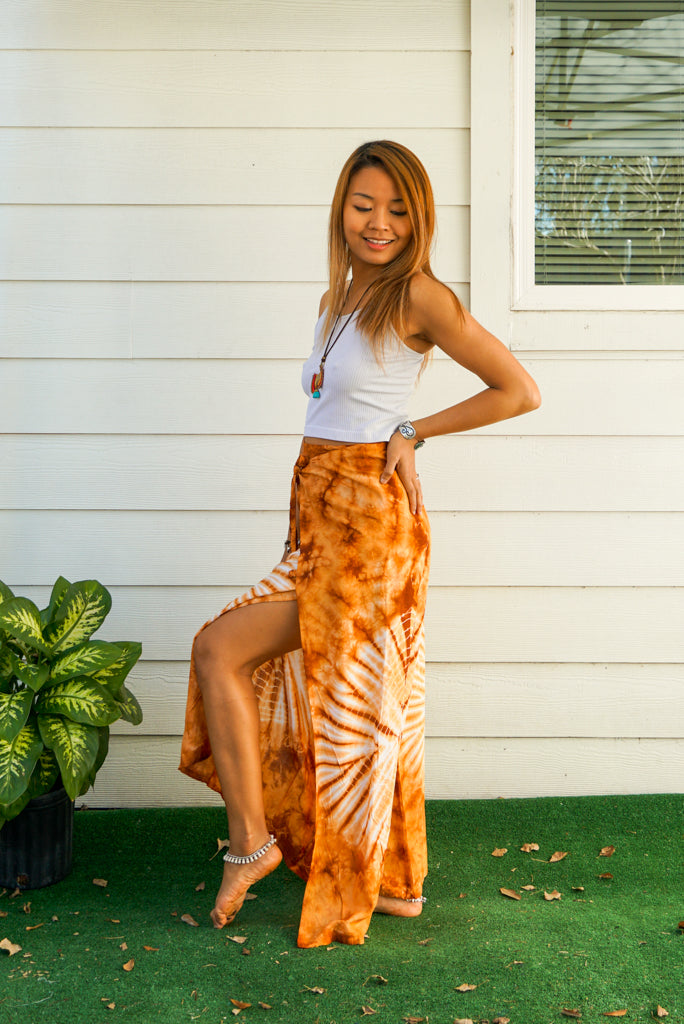 Saffron Sun Palazzo Wrap Pants