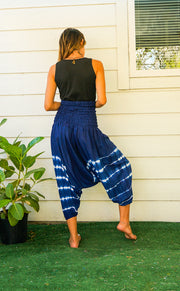 H5657- Hand Dyed Low Cut Hippie Festival Harem Pants