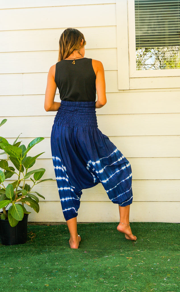 H5657- Hand Dyed Low Cut Hippie Festival Harem Pants