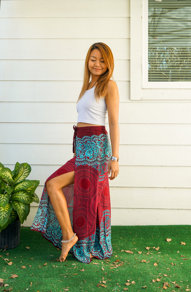 Ruby Mandala Palazzo Wrap Pants