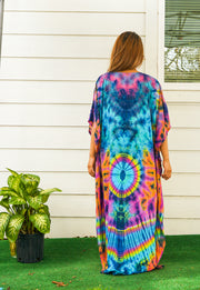 P6077- Hand Dyed Kaftan Poncho Dress