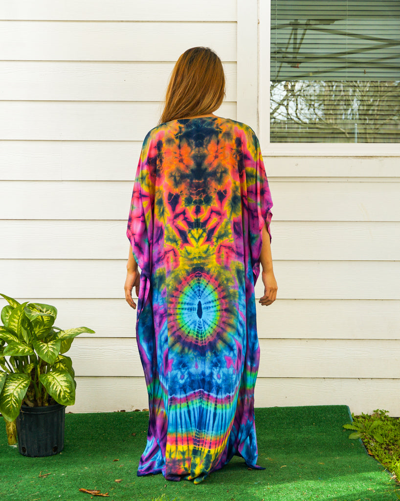 P6081- Hand Dyed Kaftan Poncho Dress