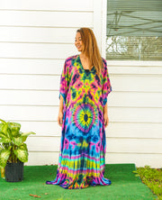 P6084- Hand Dyed Kaftan Poncho Dress