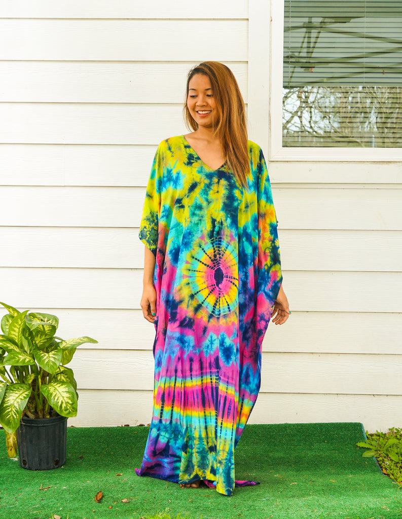 P6089- Hand Dyed Kaftan Poncho Dress