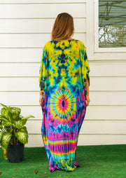 P6089- Hand Dyed Kaftan Poncho Dress