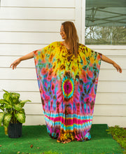 P6093- Hand Dyed Kaftan Poncho Dress