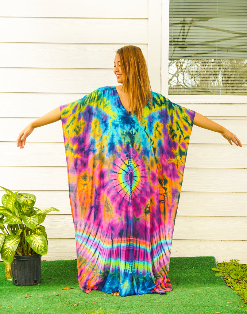 P6097- Hand Dyed Kaftan Poncho Dress