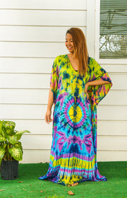 P6113- Hand Dyed Kaftan Poncho Dress