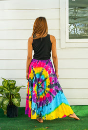 Hand Dyed Tiered Maxi Hippie Skirt